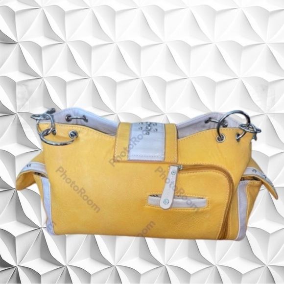 EUC Concealed Carry Boho/Western Purse Yellow & Turquoise Rhinestones - Picture 5 of 11